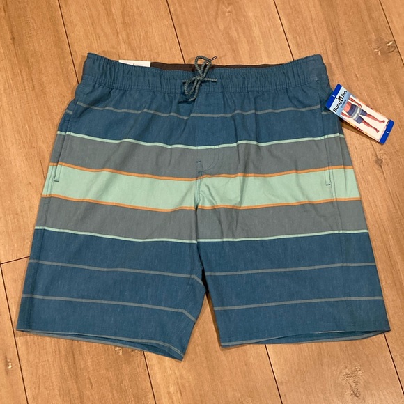 Hand Ten Green Swim Trunks For Men Size L - Picture 3 of 16